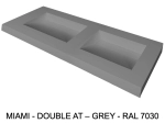 Plan vasque Design, sur mesure, Largeur 120 à 200 cm x Profondeur 40 à 60 cm, résine minérale de couleurs ACRYSTONE® Finition lisse, Livraison Offerte et Rapide.